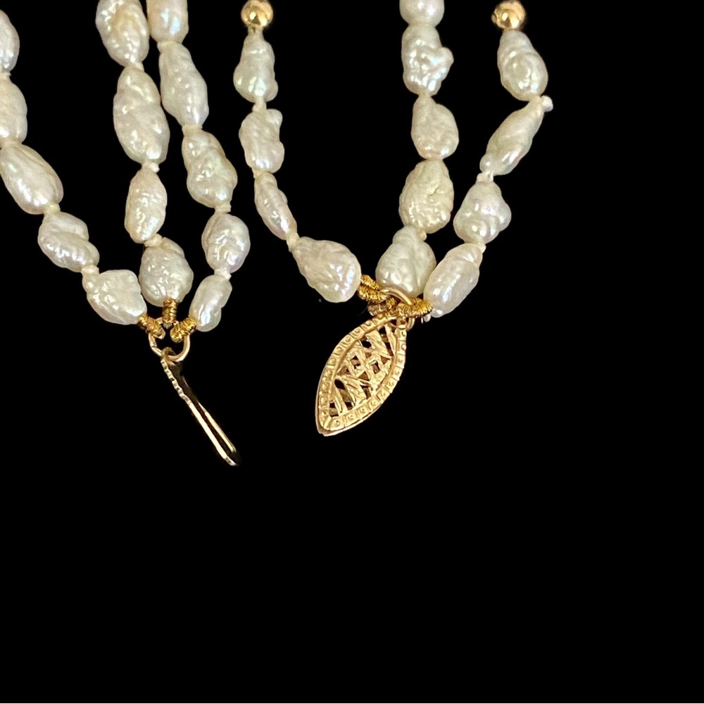 14 karat gold, delicate stone bracelet - Picture 4 of 6